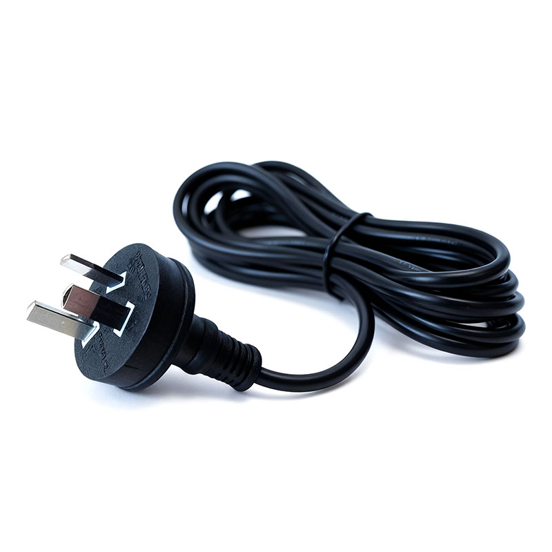 Cablu de alimentare cu 3 pini standard australian negru