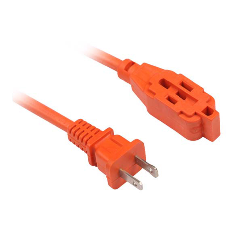 Prelungitoarele de exterior cu mai multe prize portocaliu strălucitor cu ștecher american cu 2 fire FP-670,FP-671