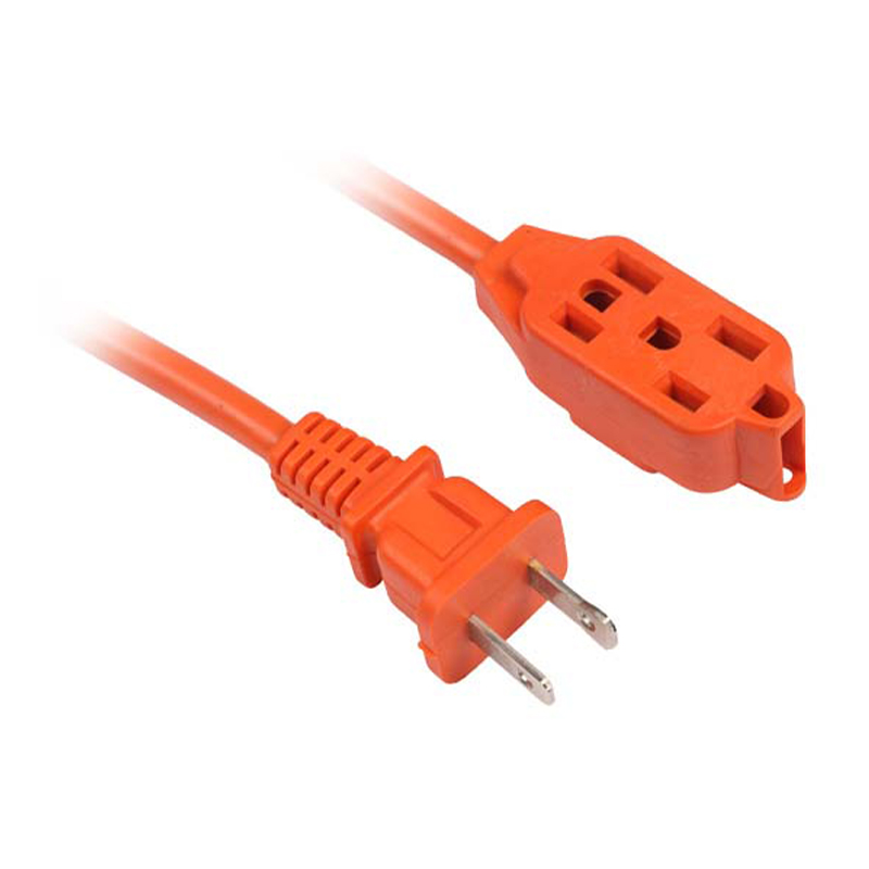 Prelungitoarele de exterior cu mai multe prize portocaliu strălucitor cu ștecher american cu 2 fire FP-670,FP-671