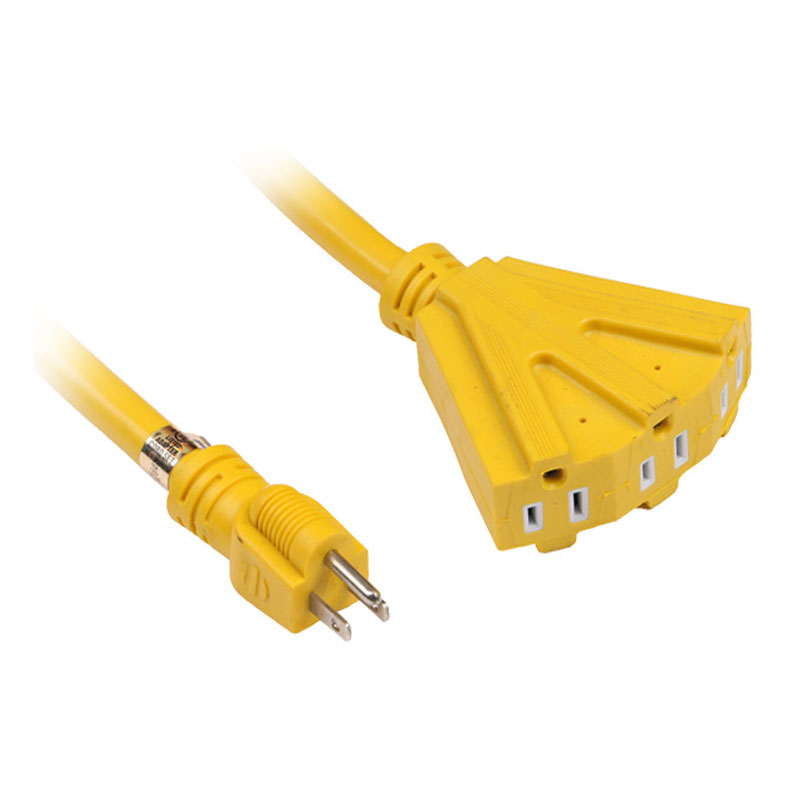 Prelungitor cu ștecher american robust cu 3 prize FP-674,FP-678