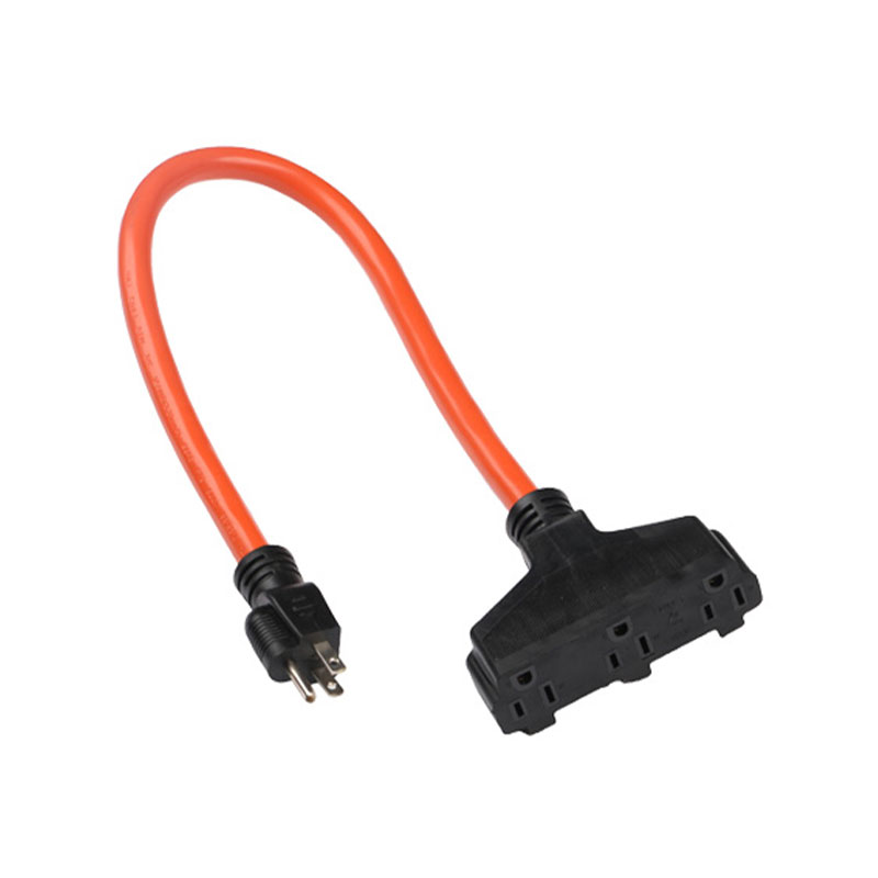 Prelungitor cu ștecher american robust cu 3 prize FP-674,FP-678